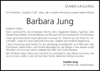Anzeige von Barbara Jung von MGO