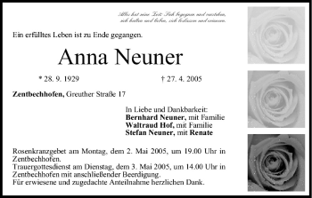 Anzeige von Anna Neuner von MGO