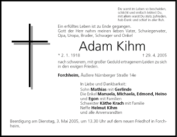 Anzeige von Adam Kihm von MGO