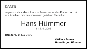 Anzeige von Hans Hümmer von MGO