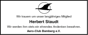 Anzeige von Herbert Staudt von MGO