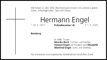 Anzeige von Hermann Engel von MGO