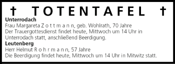 Anzeige von Totentafel vom 04.05.2005 von MGO