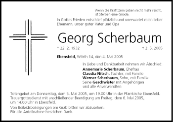 Anzeige von Georg Scherbaum von MGO