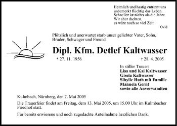 Anzeige von Detlef Kaltwasser von MGO