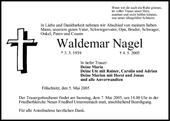 Anzeige von Waldemar Nagel von MGO