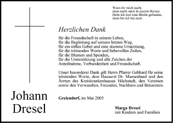 Anzeige von Johann Dresel von MGO