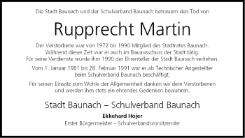 Anzeige von Rupprecht Martin von MGO
