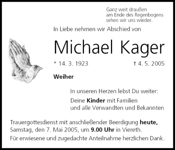 Anzeige von Michael Kager von MGO