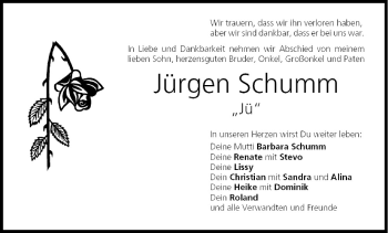 Anzeige von Jürgen Schumm von MGO
