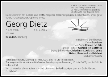 Anzeige von Georg Dietz von MGO