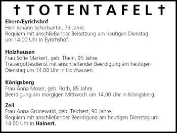 Anzeige von Totentafel vom 10.05.2005 von MGO