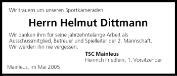 Anzeige von Helmut Dittmann von MGO