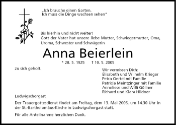 Anzeige von Anna Beierlein von MGO