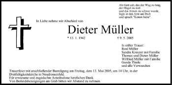 Anzeige von Dieter Müller von MGO