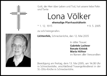 Anzeige von Lona Völker von MGO