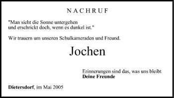 Anzeige von Jochen  von MGO