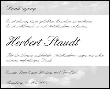 Anzeige von Herbert Staudt von MGO