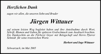 Anzeige von Jürgen Wittauer von MGO