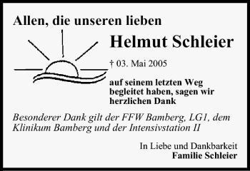 Anzeige von Helmut Schleier von MGO