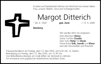 Anzeige von Margot Ditterich von MGO