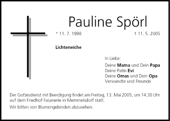 Anzeige von Pauline Spörl von MGO