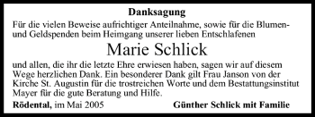 Anzeige von Marie Schlick von MGO