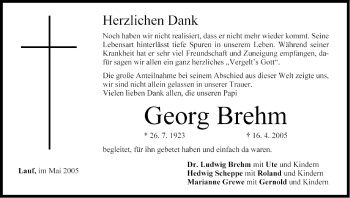 Anzeige von Georg Brehm von MGO