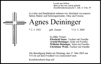 Anzeige von Agnes Deininger von MGO