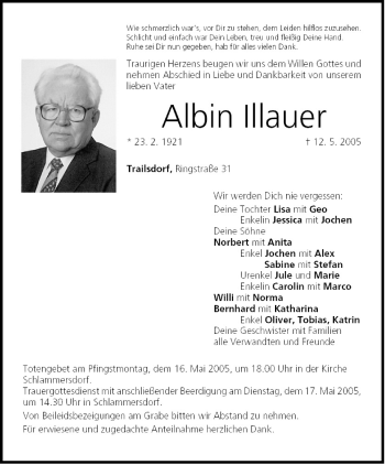 Anzeige von Albin Illauer von MGO