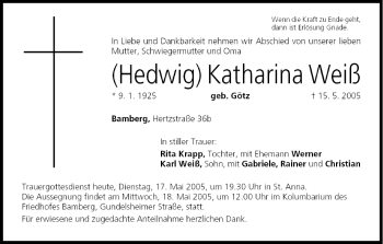 Anzeige von Katharina Weiß von MGO