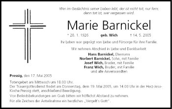Anzeige von Marie Barnickel von MGO