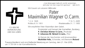 Anzeige von Maximilian Wagner von MGO