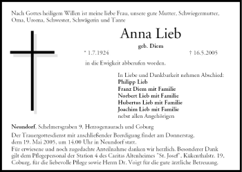 Anzeige von Anna Lieb von MGO
