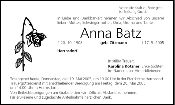 Anzeige von Anna Batz von MGO