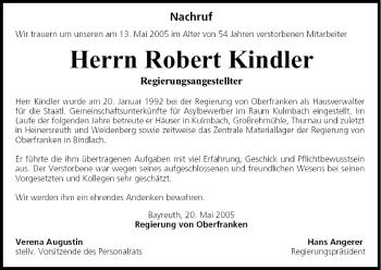 Anzeige von Robert Kindler von MGO