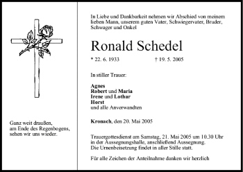 Anzeige von Ronald Schedel von MGO