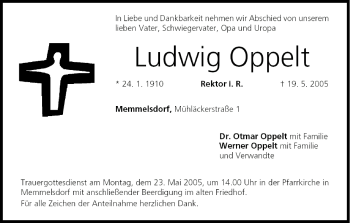 Anzeige von Ludwig Oppelt von MGO