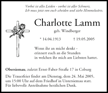 Anzeige von Charlotte Lamm von MGO