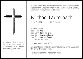 Anzeige von Michael Lauterbach von MGO