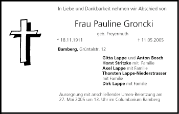Anzeige von Pauline Groncki von MGO