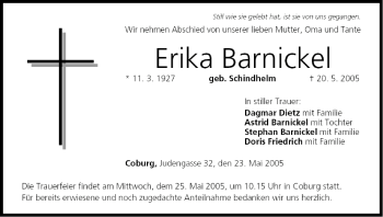 Anzeige von Erika Barnickel von MGO