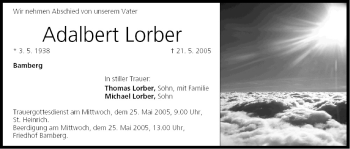 Anzeige von Adalbert Lorber von MGO