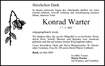 Anzeige von Konrad Warter von MGO