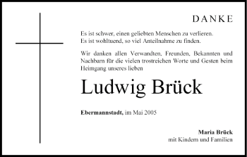 Anzeige von Ludwig Brück von MGO