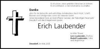 Anzeige von Erich Laubender von MGO