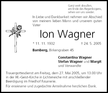 Anzeige von Ion Wagner von MGO