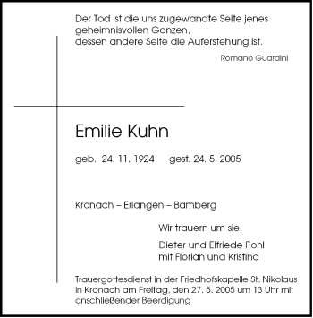 Anzeige von Emilie Kuhn von MGO