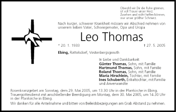 Anzeige von Leo Thomas von MGO