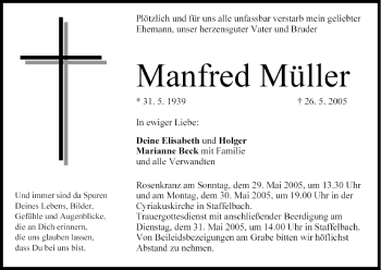Anzeige von Manfred Müller von MGO